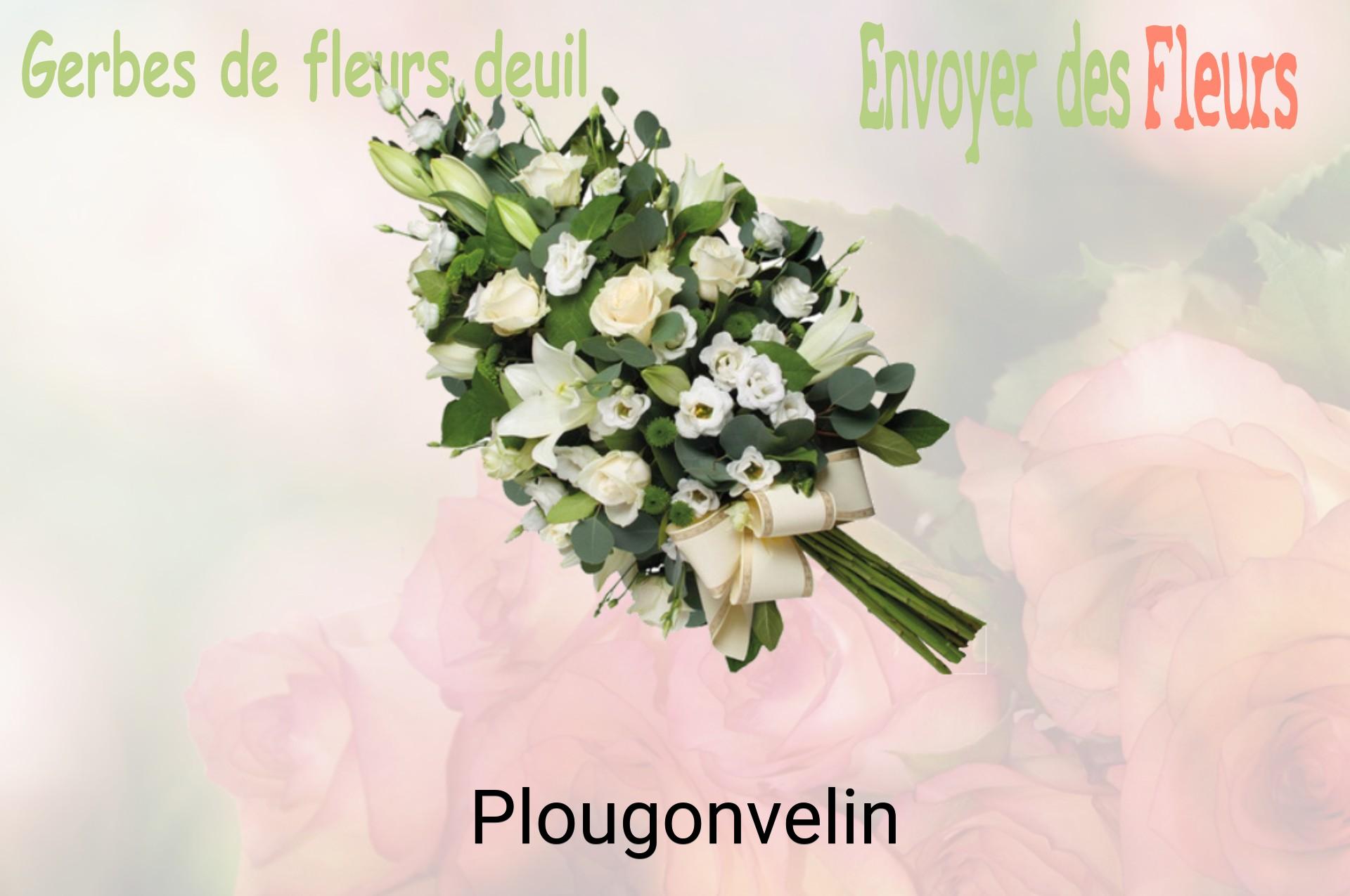 Gerbe de fleurs de deuil livrée à Plougonvelin